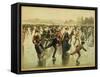 Ice Skating, C1886-L. Prang-Framed Stretched Canvas