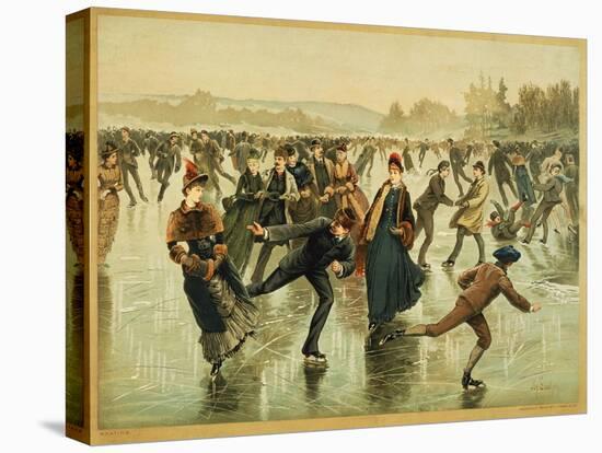 Ice Skating, C1886-L. Prang-Stretched Canvas