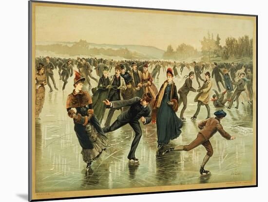 Ice Skating, C1886-L. Prang-Mounted Giclee Print