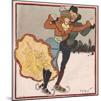 Ice Skating Couple 1901-G Meunier-Mounted Art Print