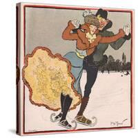 Ice Skating Couple 1901-G Meunier-Stretched Canvas