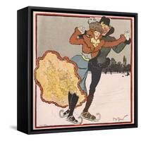 Ice Skating Couple 1901-G Meunier-Framed Stretched Canvas