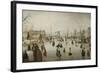 Ice-Skating in a Village-Hendrick Avercamp-Framed Art Print