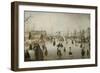 Ice-Skating in a Village-Hendrick Avercamp-Framed Art Print