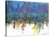 "Ice Skating in Central Park," January 5, 1963-Frank Mullins-Stretched Canvas