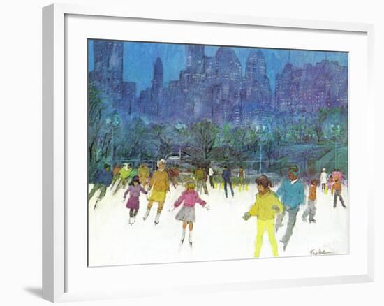 "Ice Skating in Central Park," January 5, 1963-Frank Mullins-Framed Giclee Print