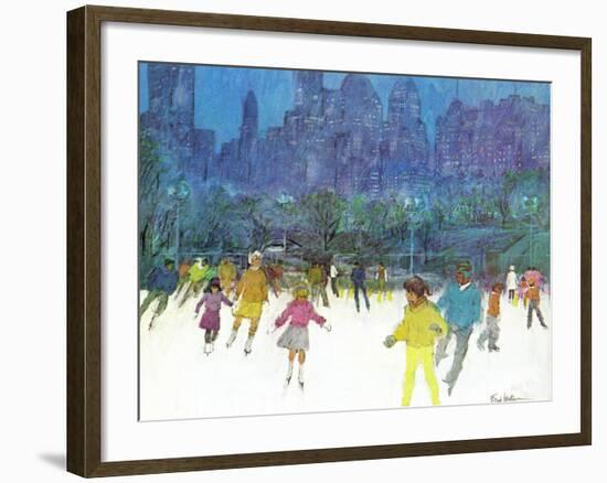 "Ice Skating in Central Park," January 5, 1963-Frank Mullins-Framed Giclee Print