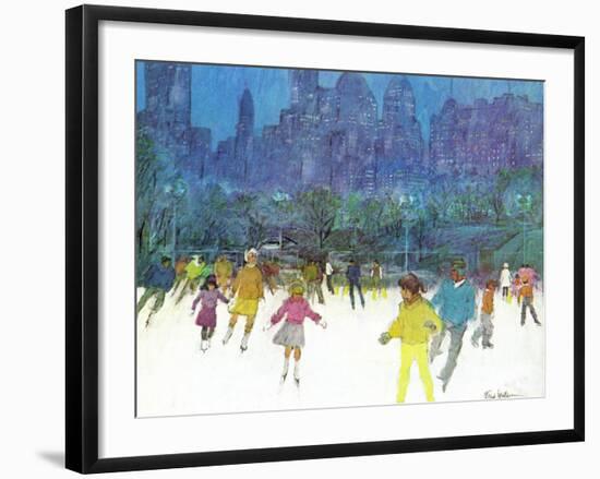 "Ice Skating in Central Park," January 5, 1963-Frank Mullins-Framed Giclee Print