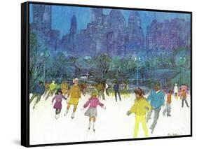 "Ice Skating in Central Park," January 5, 1963-Frank Mullins-Framed Stretched Canvas