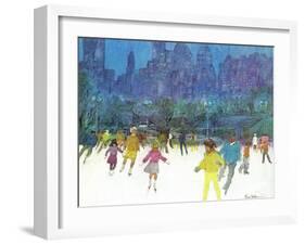 "Ice Skating in Central Park," January 5, 1963-Frank Mullins-Framed Premium Giclee Print
