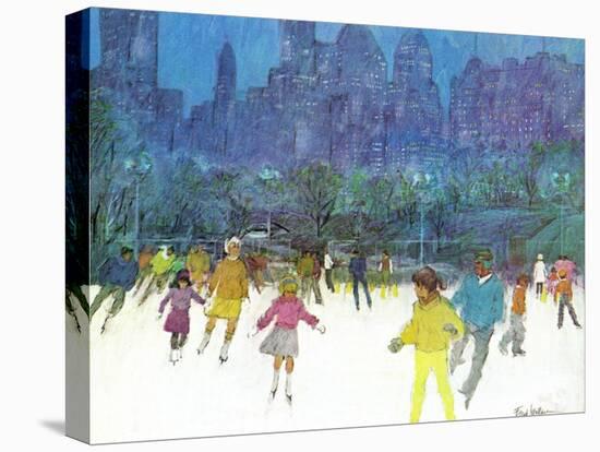 "Ice Skating in Central Park," January 5, 1963-Frank Mullins-Stretched Canvas