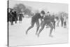 Ice Skating In Central Park-null-Stretched Canvas