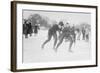 Ice Skating In Central Park-null-Framed Art Print