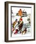 "Ice-Skating in the Country," December 1, 1971-John Falter-Framed Premium Giclee Print