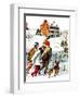 "Ice-Skating in the Country," December 1, 1971-John Falter-Framed Giclee Print