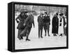 Ice Skating in Tuxedo Park Photograph - New York, NY-Lantern Press-Framed Stretched Canvas