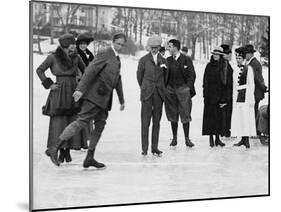 Ice Skating in Tuxedo Park Photograph - New York, NY-Lantern Press-Mounted Art Print