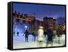 Ice Skating in Winter, Tower of London, London, England, United Kingdom, Europe-Alan Copson-Framed Stretched Canvas