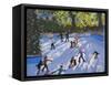 Ice Skating, Natural History Museum, 2014-Andrew Macara-Framed Stretched Canvas