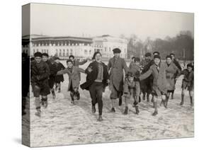 Ice Skating on Lake of Enghien (1933)-null-Stretched Canvas