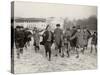 Ice Skating on Lake of Enghien (1933)-null-Stretched Canvas