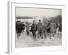 Ice Skating on Lake of Enghien (1933)-null-Framed Photographic Print