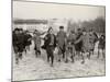 Ice Skating on Lake of Enghien (1933)-null-Mounted Photographic Print