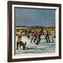 "Ice Skating on Pond", January 26, 1952-John Falter-Framed Giclee Print