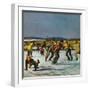 "Ice Skating on Pond", January 26, 1952-John Falter-Framed Giclee Print