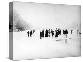 Ice Skating on the Fens, C.1870-99-null-Stretched Canvas