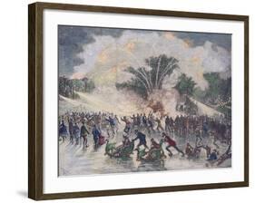 Ice-Skating Party at the Bois De Boulogne, Paris-Édouard Riou-Framed Giclee Print