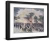 Ice-Skating Party at the Bois De Boulogne, Paris-Édouard Riou-Framed Giclee Print