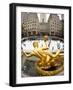 Ice Skating Rink Below the Rockefeller Centre Building on Fifth Avenue, New York City, New York, Un-Gavin Hellier-Framed Photographic Print