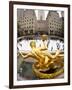 Ice Skating Rink Below the Rockefeller Centre Building on Fifth Avenue, New York City, New York, Un-Gavin Hellier-Framed Photographic Print