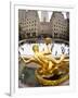 Ice Skating Rink Below the Rockefeller Centre Building on Fifth Avenue, New York City, New York, Un-Gavin Hellier-Framed Photographic Print