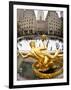 Ice Skating Rink Below the Rockefeller Centre Building on Fifth Avenue, New York City, New York, Un-Gavin Hellier-Framed Photographic Print