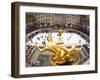 Ice Skating Rink Below the Rockefeller Centre Building on Fifth Avenue, New York City, New York, Un-Gavin Hellier-Framed Photographic Print