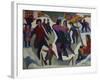 Ice Skating Rink with Skaters; Eisbahn Mit Schlittschuhlaeufern-Ernst Ludwig Kirchner-Framed Giclee Print