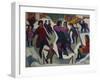 Ice Skating Rink with Skaters; Eisbahn Mit Schlittschuhlaeufern-Ernst Ludwig Kirchner-Framed Giclee Print