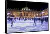 Ice skating, Somerset House, London, England, United Kingdom, Europe-Charles Bowman-Framed Stretched Canvas