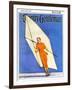 "Ice-Skating under Sail," Country Gentleman Cover, January 1, 1931-McClelland Barclay-Framed Giclee Print