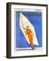 "Ice-Skating under Sail," Country Gentleman Cover, January 1, 1931-McClelland Barclay-Framed Giclee Print