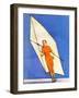 "Ice-Skating under Sail,"January 1, 1931-McClelland Barclay-Framed Giclee Print