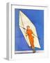 "Ice-Skating under Sail,"January 1, 1931-McClelland Barclay-Framed Giclee Print