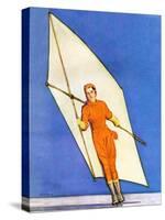 "Ice-Skating under Sail,"January 1, 1931-McClelland Barclay-Stretched Canvas