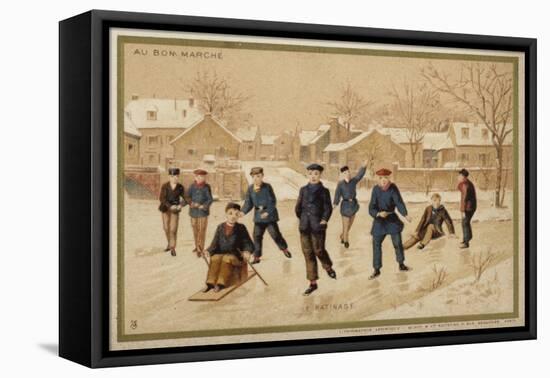 Ice Skating-null-Framed Stretched Canvas