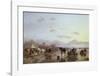 Ice Sleighs-Andreas Schelfhout-Framed Premium Giclee Print