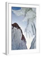 Ice Splash Out Formation With Icicles, Lake Baikal, Siberia, Russia, March-Olga Kamenskaya-Framed Photographic Print