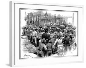 Ice Stall in the Market, Georgetown, Demerara, Guyana (British Guian), 1888-Amedee Forestier-Framed Giclee Print