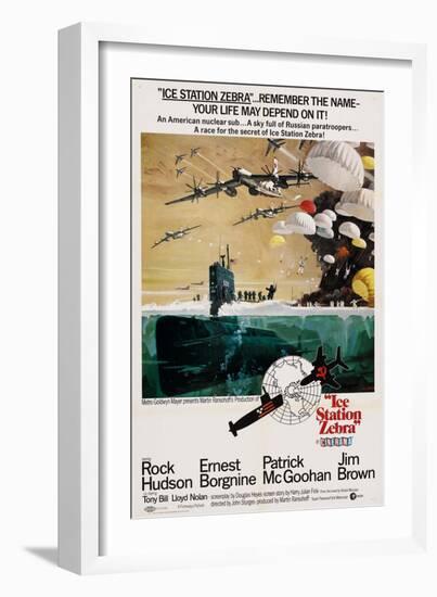 ICE STATION ZEBRA, US poster, 1968-null-Framed Art Print